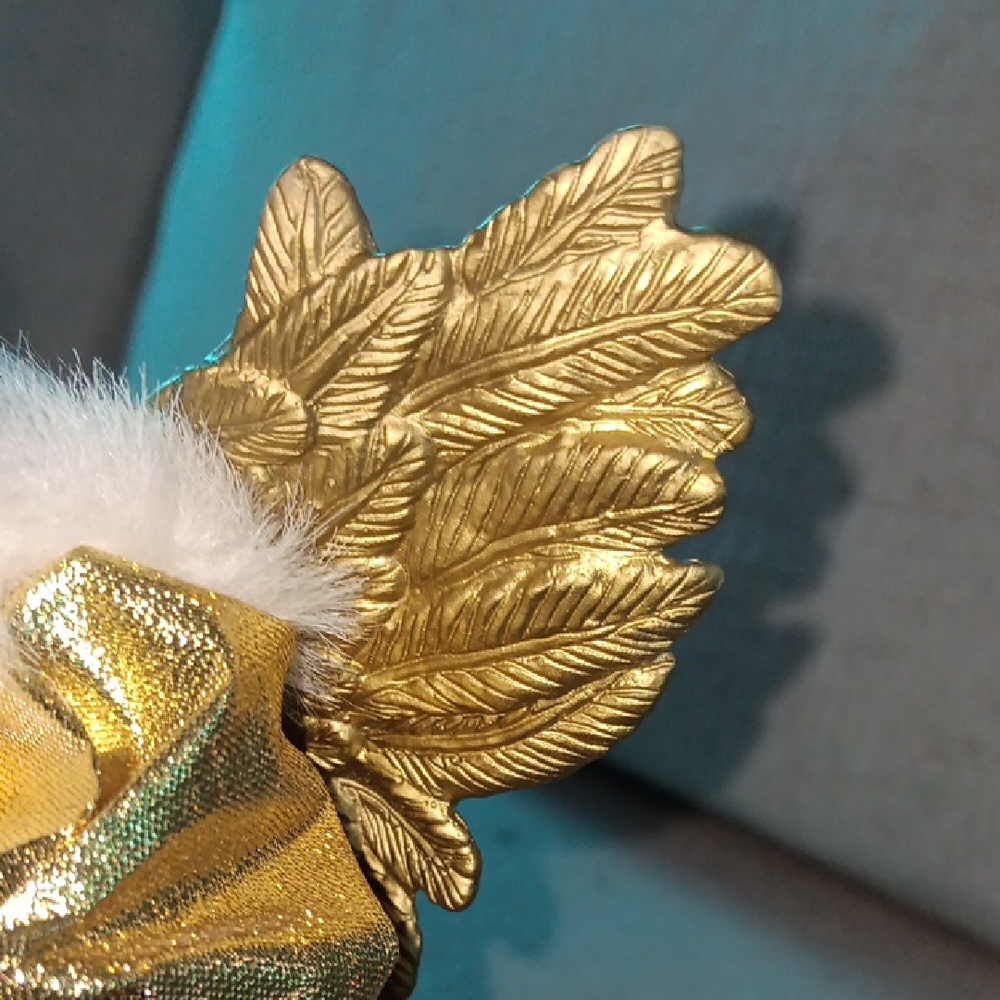 Gold and Red Angel Tree Topper - Picture 3 of 5